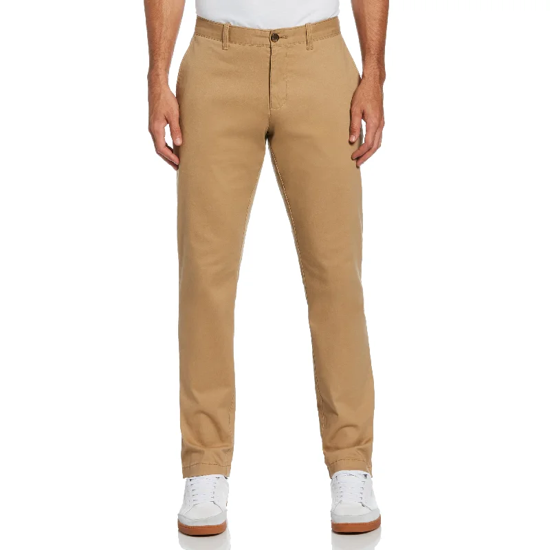 Men's Pants with Patch PocketsTwill Slim Fit Chino